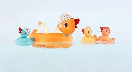 Lilliputiens Kaczka i 3 magnetyczne kaczątka do kąpieli 9 m+
