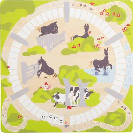 Kolekcja 4 gier planszowych 4 Friends 12228-Small Foot, drewniane gry planszowe