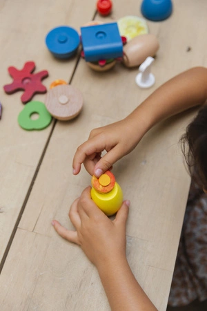 Lekkid, drewniane magnetyczne klocki konstrukcyjne- Jedzenie