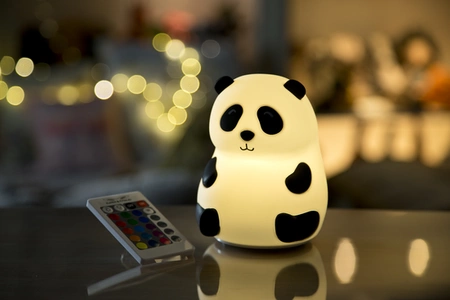 Panda Lampka Silikonowa z Głośnikiem Biała Rabbit&Friends