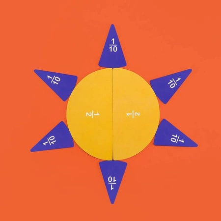 mierEdu Układanka matematyczna do nauki ułamków - Yummy Food ME338