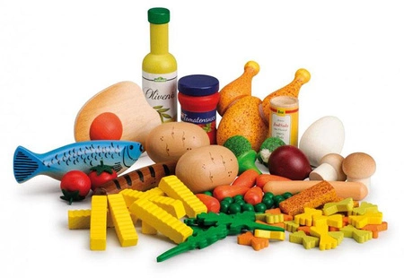 Drewniany zestaw do gotowania XXL 75 elementów 28217 Erzi