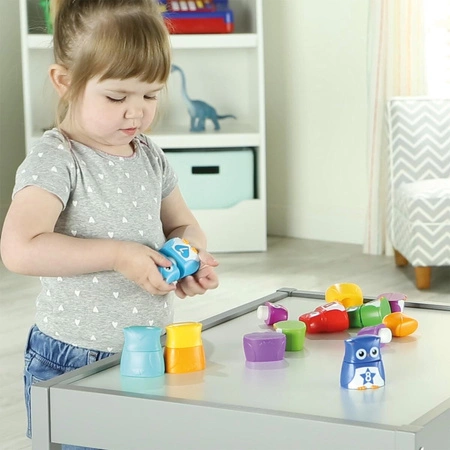 Figurki do nauki liczenia, kolorów i kształtów, Sowy