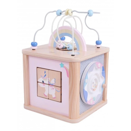 CLASSIC WORLD Wielofunkcyjna Kostka Logiczna Aktywności Jednorożec MONTESSORI