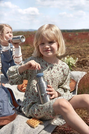 Lassig Butelka - bidon ze stali nierdzewnej z dodatkową zakrętką z ustnikiem 500 ml Adventure Traktor