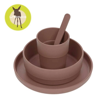 Lassig Komplet naczyń dla dzieci Uni choco