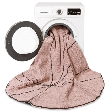 Lorena Canals Dywan bawełniany Trace Vintage Nude Ø 160 cm