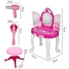 WOOPIE Różowa INTERAKTYWNA Toaletka MP3 Suszarka Biżuteria Kosmetyki
