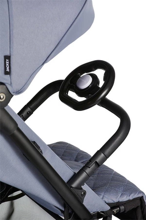 Easywalker Jackey Kompaktowy, samoskładający się wózek spacerowy z torbą transportową Steel Grey