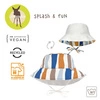 Lassig Dwustronny kapelusz przeciwsłoneczny UV80 Splash & Fun Fale blue/nature, rozm. 46/49