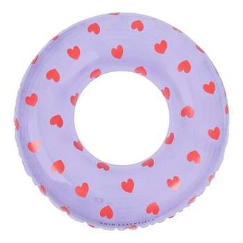 The Swim Essentials Koło do pływania 90 cm Lila Hearts 2023SE901