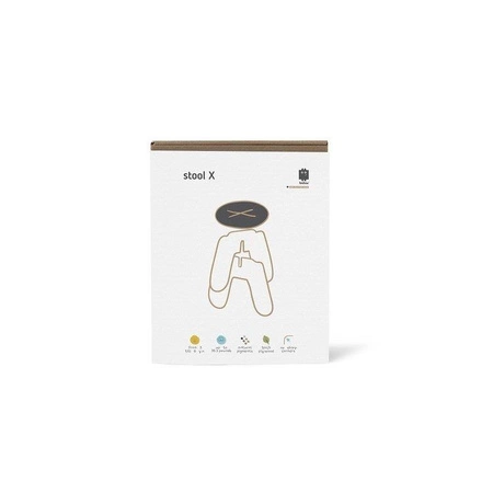 Stołek X, ciemny szary, Babai