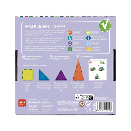 Klocki magnetyczne Apli Kids 18 el.