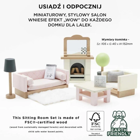 Salon z kominkiem Daisylane Le Toy Van