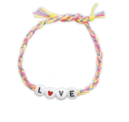 Zestaw do tworzenia biżuterii Koraliki z literkami 6+, Janod