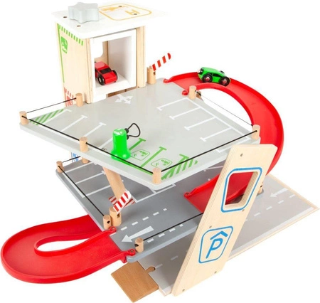 Parking dla dzieci garaż premium z myjnią, windą, stacją samochodów elektrycznych, stacją benzynową 11676- Small Foot, zabawki dla chłopców i dziewczynek