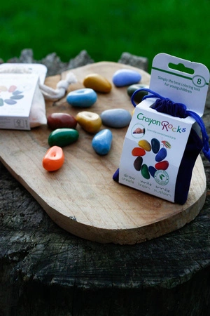 Kredki Crayon Rocks w aksamitnym woreczku - 8 kolorów