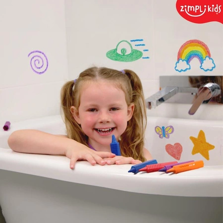 Kredki do kąpieli – malowanie wanny 6 kolorów, Zimpli Kids