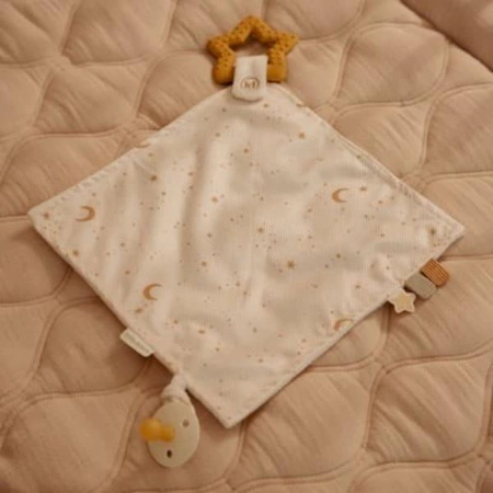 Little Dutch Przytulaczek z zawieszką do smoczka i gryzakiem Newborn Naturals