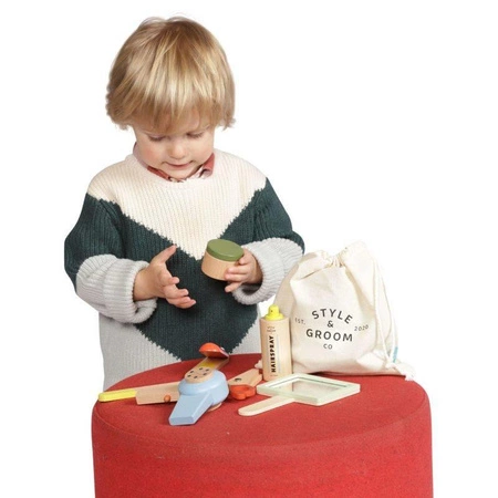 Style & Groom drewniany zestaw małego fryzjera 9 el 160920-Manhattan Toy, odgrywanie ról