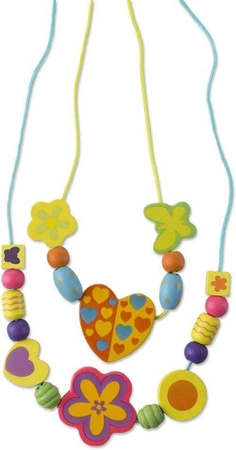 Drewniane koraliki do nawlekania Bukiet 14169-Melissa & Doug, biżuteria dla dzieci