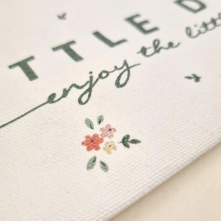 Little Dutch Torba bawełniana Flowers White