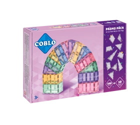 COBLO, magnetyczne klocki konstrukcyjne Pastel 100 + 10  brokat GRATIS  EDYCJA LIMITOWANA