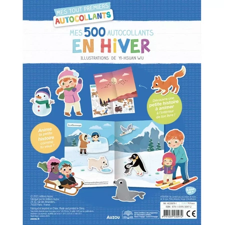 Auzou Zeszyt 500 naklejek Zimowa kraina 30972