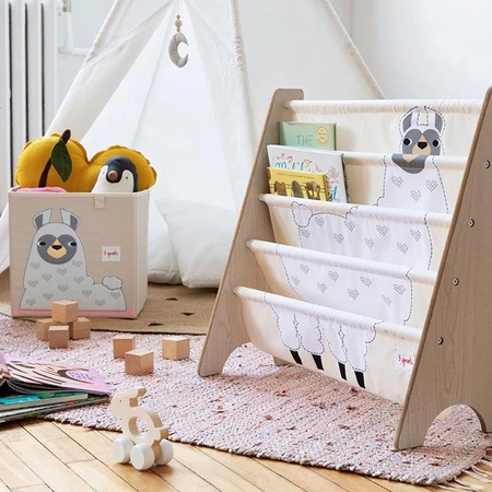 3 Sprouts Stojak na Książki Lama White