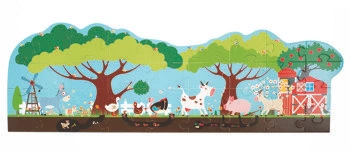 Scratch Puzzle podłogowe FARMA 36 szt.