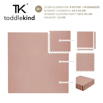 TODDLEKIND Mata do zabawy piankowa podłogowa Classic Playmat Blush