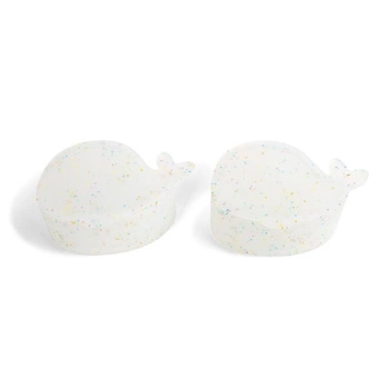 Filibabba Zestaw 2 silikonowych mini pudełek na przekąski Wieloryb Christian Confetti