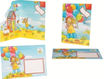 Zaproszenia urodzinowe 8 szt. Peggy Diggledey