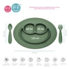 EZPZ Komplet naczyń silikonowych Mini Feeding Set oliwkowy