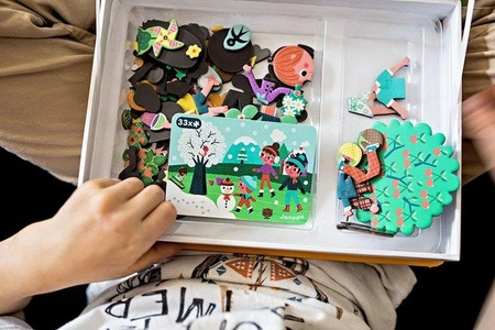 Magnetyczna układanka 4 pory roku Magnetibook, Janod