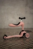 Zestaw SCOOTANDRIDE Highwaykick 1 2w1 Jeździk i hulajnoga 1-5 lat Rose + Kask XXS Rose