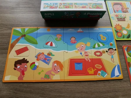 Puzzle 4 układanki Apli Kids - Cztery pory roku 3+