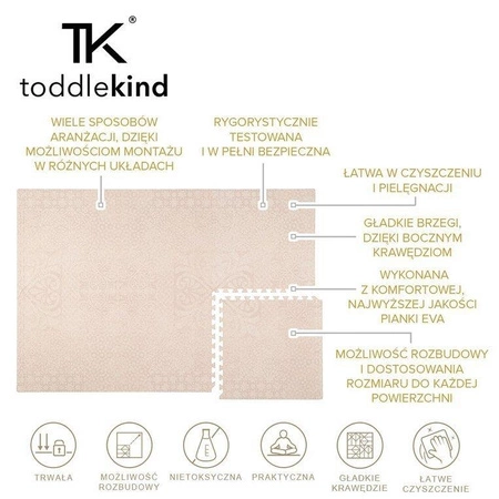 TODDLEKIND Mata do zabawy piankowa podłogowa Prettier Playmat Persian Blossom Light Pink