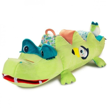 LILLIPUTIENS Wielofunkcyjna wielka przytulanka - schowek Krokodyl Anatol 6 m+