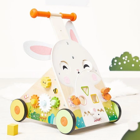 Janod Wielofunkcyjny pchacz edukacyjny Farma 12 m+