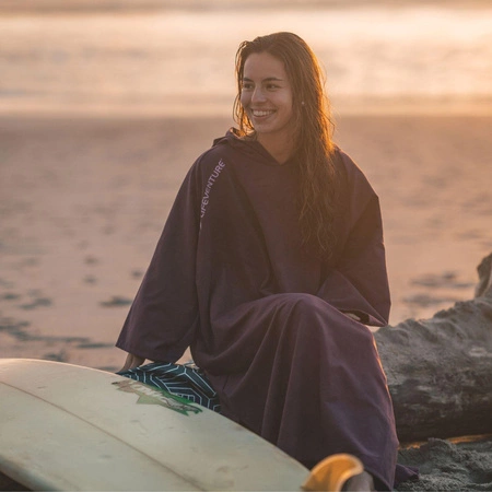 Ręcznik kąpielowy, ponczo z kapturem Lifeventure - Blackcurrant