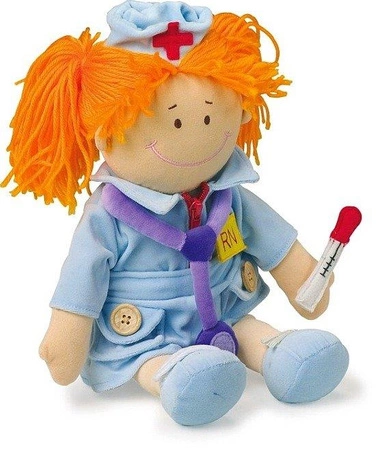 Lalki szmaciane 3szt pielęgniarka strażak i budowlaniec Small Foot 5514 lalki dla dzieci