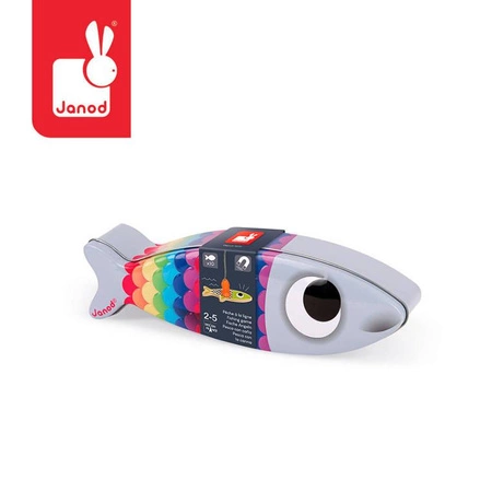 Zestaw do łowienia magnetyczny drewniany 10 rybek Sardynka, JANOD