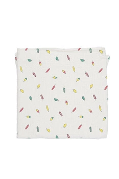 Baby Bites Pieluszka muślinowa 120 x 120 cm Ice-creams White