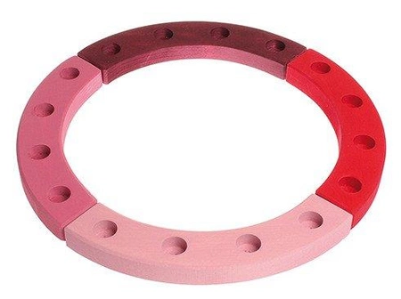 Pierścień Dekoracyjny, czerwono-różowy, Grimm’s