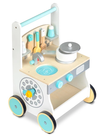 Drewniana kuchnia dla dzieci pchacz wózek Ecotoys