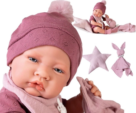 Lalka Nica z poduszką i króliczkiem Antonio Juan 50269