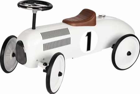 Metalowy jeździk dla dzieci Formuła 1 biel 14175-Goki, pojazdy dla dzieci