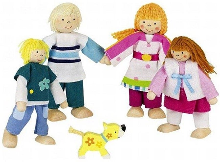 Miłośnicy zwierząt - lalki drewniane, 51582-Goki Susibelle, zabawki do domku dla lalek