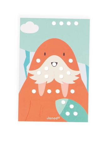 Układanka drewniana mozaika Zwierzątka 3+, Janod